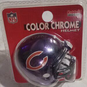 Chicago Bears NFL Color Chrome Helmet Riddell Mini Helmet